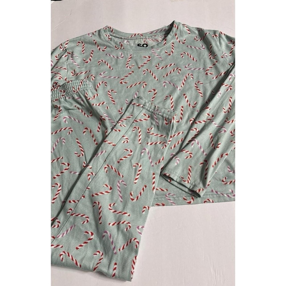 Candy Cane Blue Pajama Set (Girls 10/12)